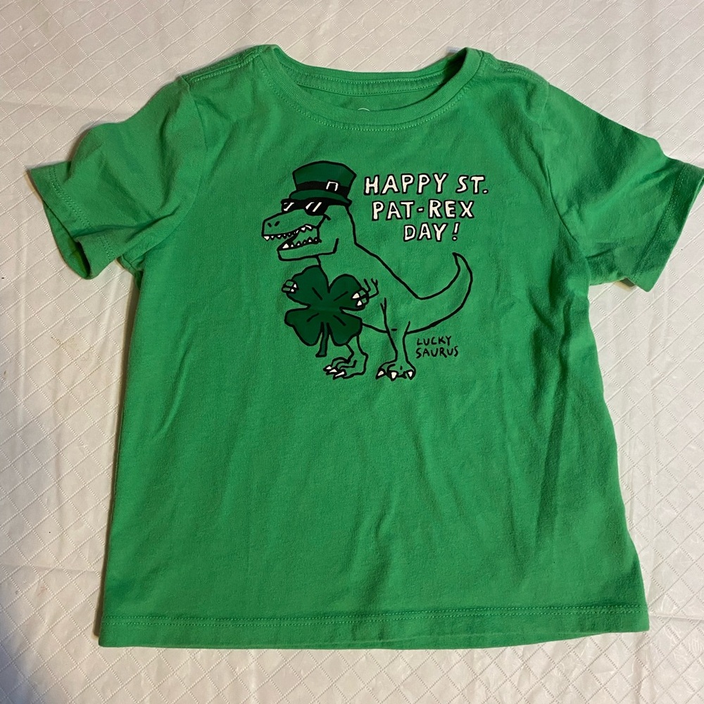 Kids' Green 'Happy St. Pat-Rex Day' T-Shirt size 4T